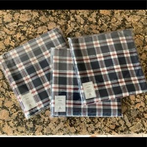 12 NIP Red White Blue Plaid Fabric Napkins 🇺🇸